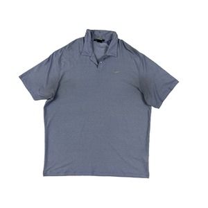 Nike Dri-Fit Tiger Woods Collection Purple‎ Striped Golf Polo Men Sz XXL